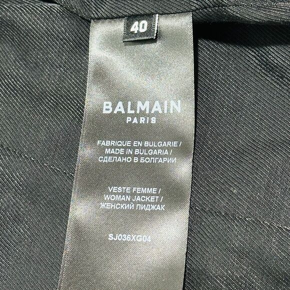 Balmain Blazer 40/US 8/ M Gold Sequin Peak Lapel Double-Breasted NWT $3995 - Picture 12 of 15